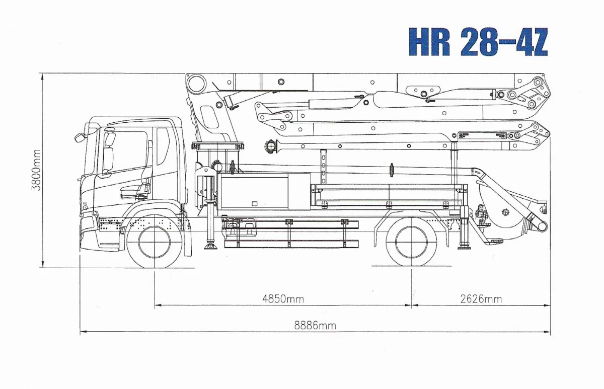 HR28-4Z Cab-over chassis drawing