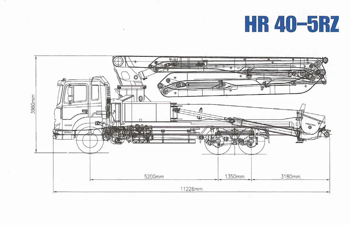 HR40-5RZ Cab-over chassis drawing