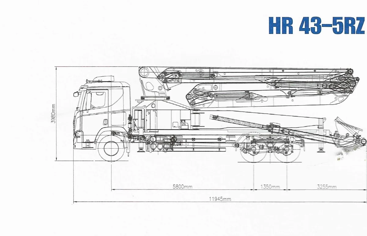 HR43-5RZ Cab-over chassis drawing