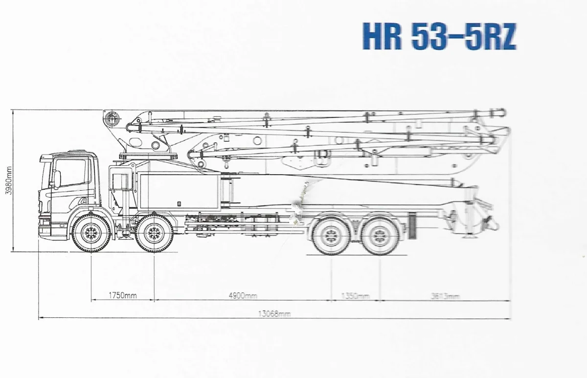 HR53-5RZ Cab-over chassis drawing
