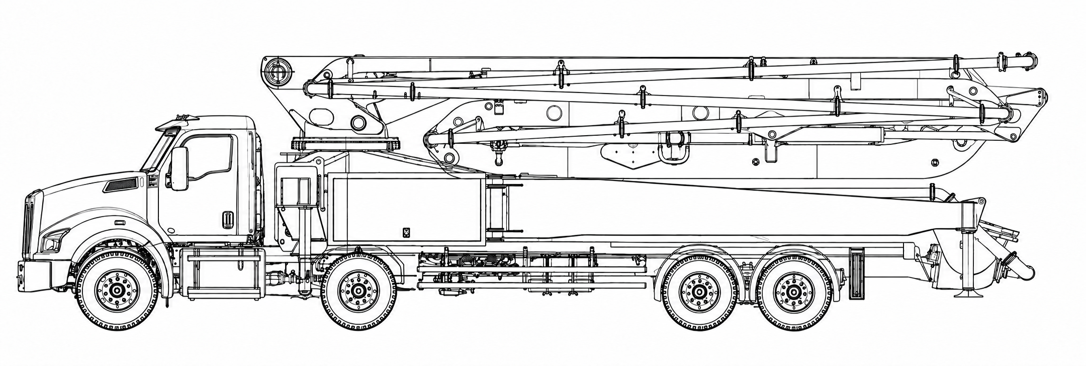 HR53-5RZ Conventional (long-nose) chassis drawing
