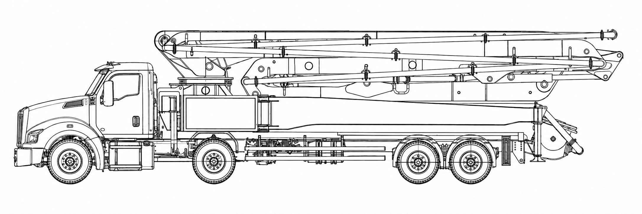 HR56-5RZ Conventional (long-nose) chassis drawing